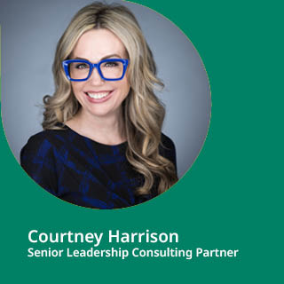Headshot of Courtney Harrison with her name and title below it. 